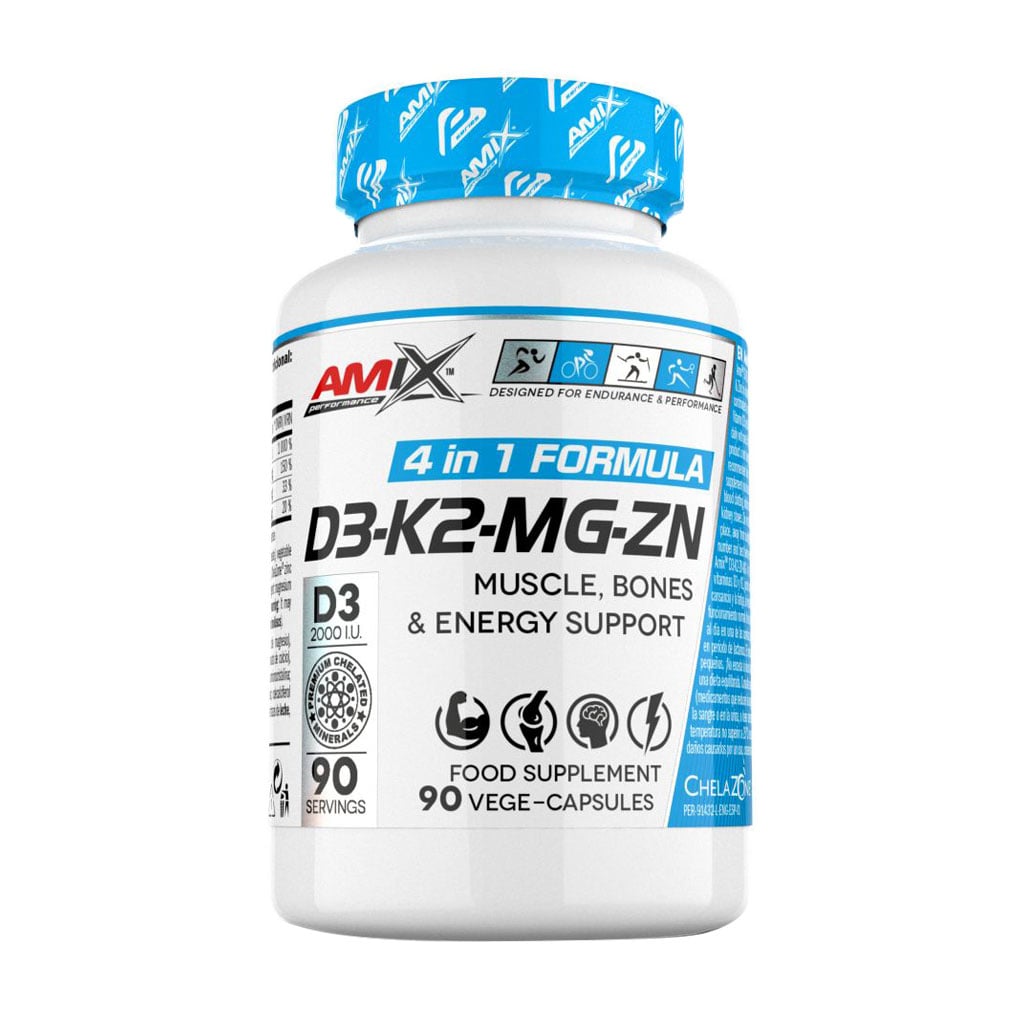 Вітамін Д3, К2, магній та цинк Amix Nutrition Performance D3-K2-MG-ZN, 90 вегетаріанських капсул